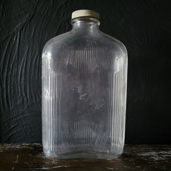 1930's Owens-Illinois Glass Company Bottle Flask w/ Cap Refrigerator Bottle - Picture 1 of 7